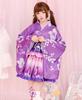 Milky Time Yukata, Japanese Style Miniskirt, Cute Cosplay Halloween Costume Set, Summer Festival, Oiran (Purple)