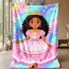 Princess In Pink Majesty 2 Theme Blanket Lightweight Warm Flannel Blanket Decorative Throw Blanket for Home Decoration