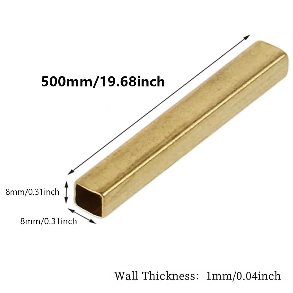 1 Stück Messing Vierkantrohr Hohl Durchmesser 6-20mm x 250/500mm für DIY Basteln Modellbau Beschläge Zubehör