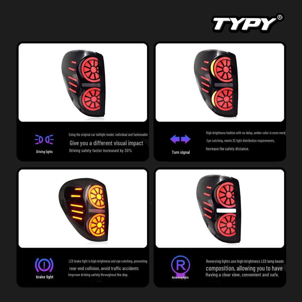 Mitsubishi L200 05-14 LED Tail Lights with Daytime Running and Turn Signals