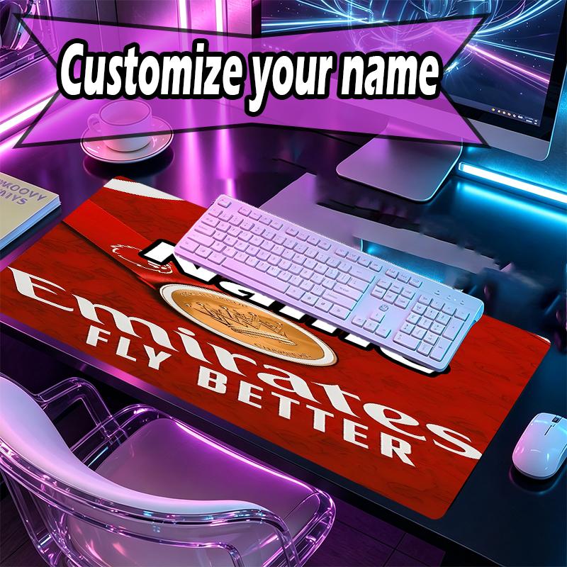 Custom Name Personalized football team Pattern Mousepad, Laptop PC Desk Mat, Decorative Desk Mat for Home Keyboard Pad Gift