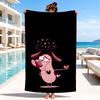 Cowardly Dog Cartoon Beach Towel, Microfiber Beach Towel, Perfect For Pool, Beach, Travel, Home Decor Beach Party Fan gifts