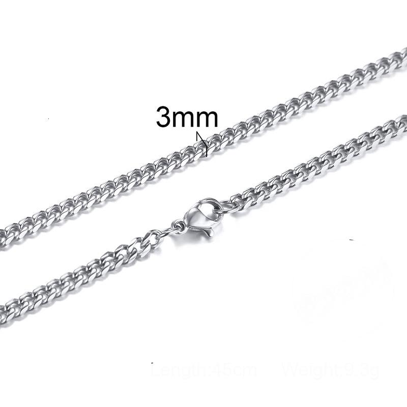 Cuban Link Chain Necklace for Men Women,3 To 7mm Stainless Steel Choker,Basic Jewelry Gift