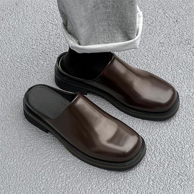 Men Big Size Design Casual Shoes Youth Thick Bottom Casual Half Slippers
