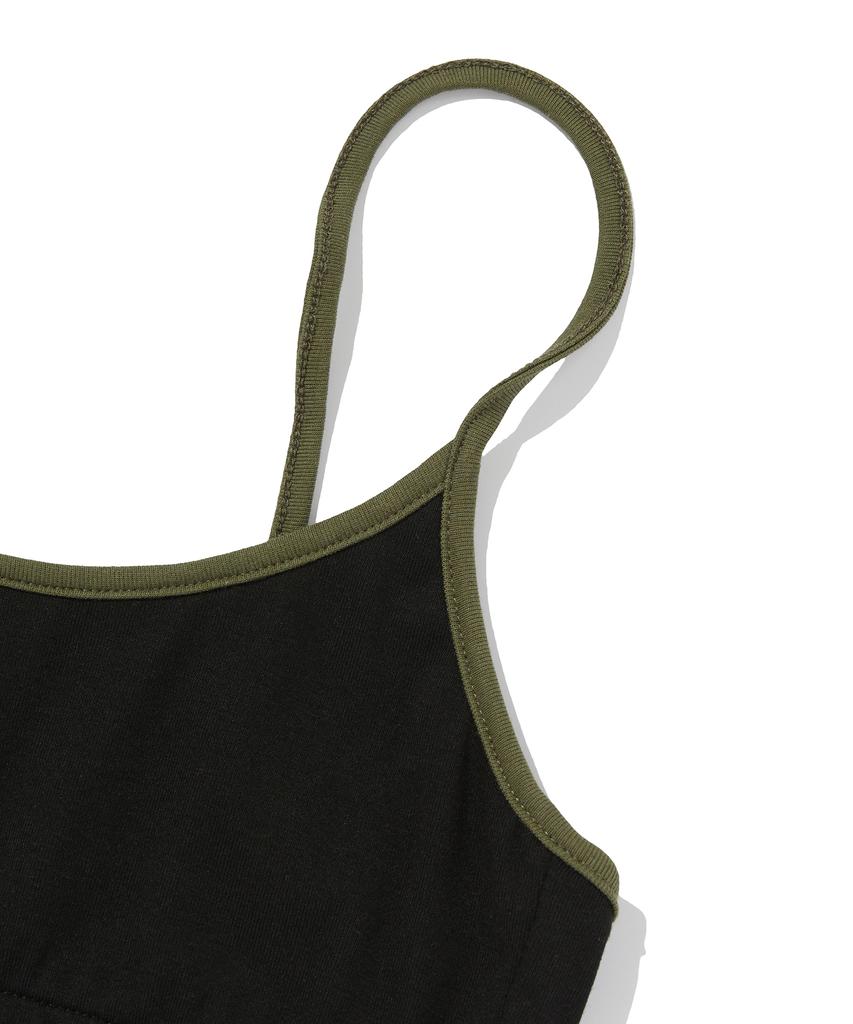 Seuweideu Color Block Sleeveless [Black]