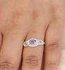 Pietra Preziosa Ametista Naturale Argento Sterling 925 Gioielli Anello Fatto a Mano Regalo Per Mamma CZR-6-7