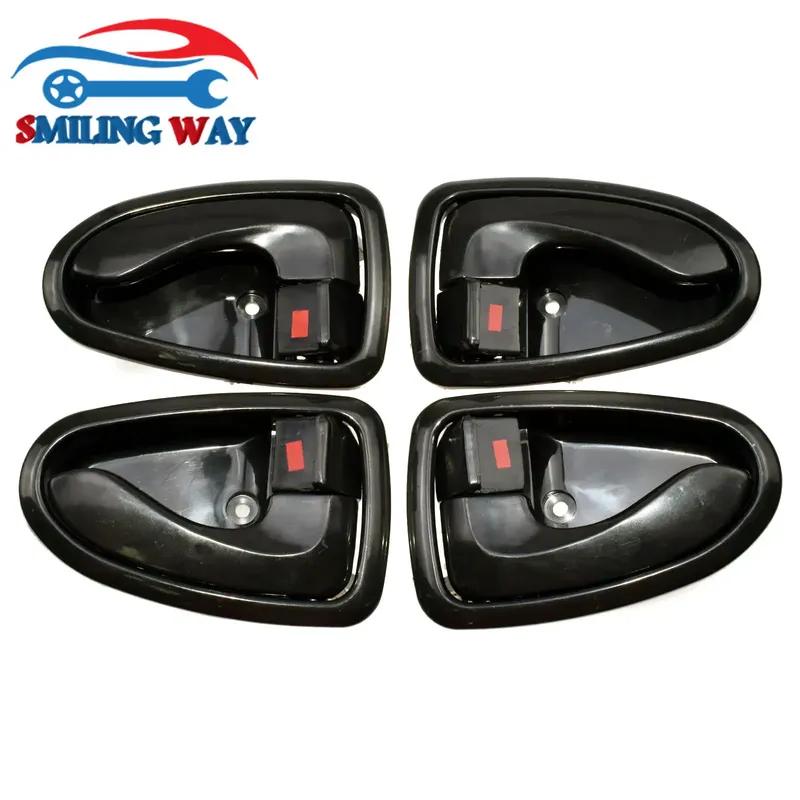 Dla Hyundai Accent 2000-2006 Srebrny / Czarny / Chromowany Wewnętrzny Uchwyt Drzwi Przedni Tylny Lewy Prawy LH RH Kierowcy Pasażera