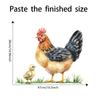 Hand-Painted Country Rooster Wall Sticker Self-Adhesive Removable for Kitchen Entrance Background Wall Decoration