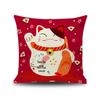 Lucky Cat Spring Festival Cushion Cover