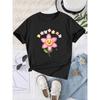 European sizes Girls' Printed Round Neck Short Sleeve T-Shirt, Printed Style, Comfortable Fit, Back to School Season