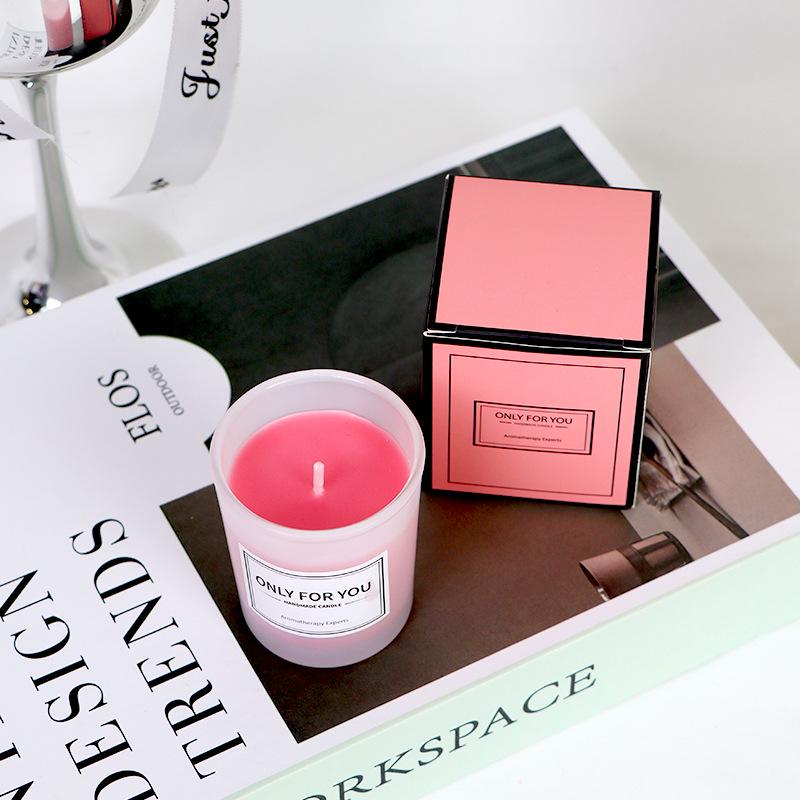 Frosted Glass Soy Wax Scented Candle - Festival Souvenir & Gift Box