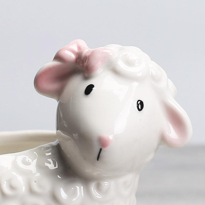 Artistic Animal Molded Earthenware Flower Container Exemplary For Succulents Small Bushes Desktop Decoration And Storage Planner
