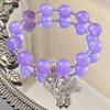 Tassel Design Violet Emerald Quartz Rock Foundation Commuter Bracelet Bracelet