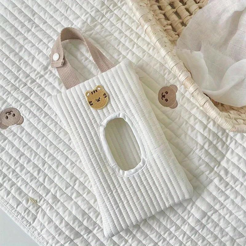 Cartoon Cute Bear Tissue Box Travel Car Portable Handheld Storage Bag Towel Cover Hanging Bag For Cart Accessories