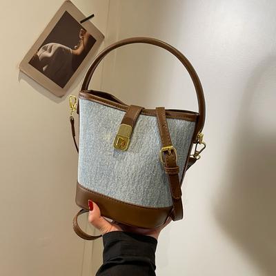 Popular Bag New Denim Shoulder Handbag Summer Casual Fashion Crossbody Bucket Bag Women