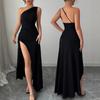 Hot-selling New Tube Top Dress European and American Summer Sexy Side Split Irregular Hip Skirt Women