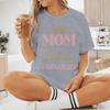Mom Of The Birthday Princess Print T Shirts Aesthetic Crown Letter Pattern Tshirt Women Short Sleeve Fashion Streetwear Y2K Tops
