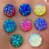 DIY 40Pcs 12mm Round AB Resin Flatback Rhinestones for Phone Wedding Crafts