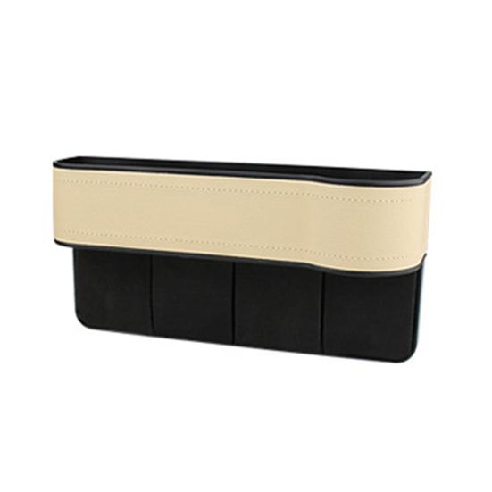Universal Car Seat Gap Storage Box Faux Leather Car Cup Holder Seat Organizer Holder Compartment Leak-proof Wallet Phone Cards Storage Rack