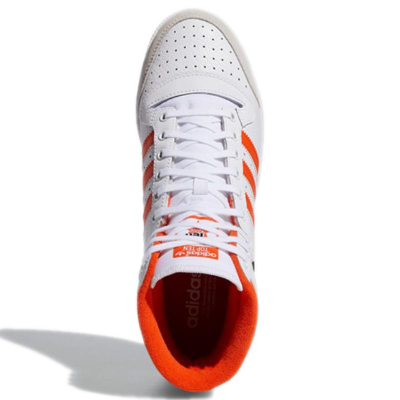 Adidas Originals Top Ten High White Team Orange Sneakers S24136
