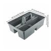 Borsa da pulizia multifunzionale, organizer portatile a 4 scomparti, manico robusto. Grigio 3Griglie