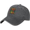 Tartan Plaid Baseball Cap Unisex Washed Cotton Dad Hat Low Profile Adjustable Outdoor Cap