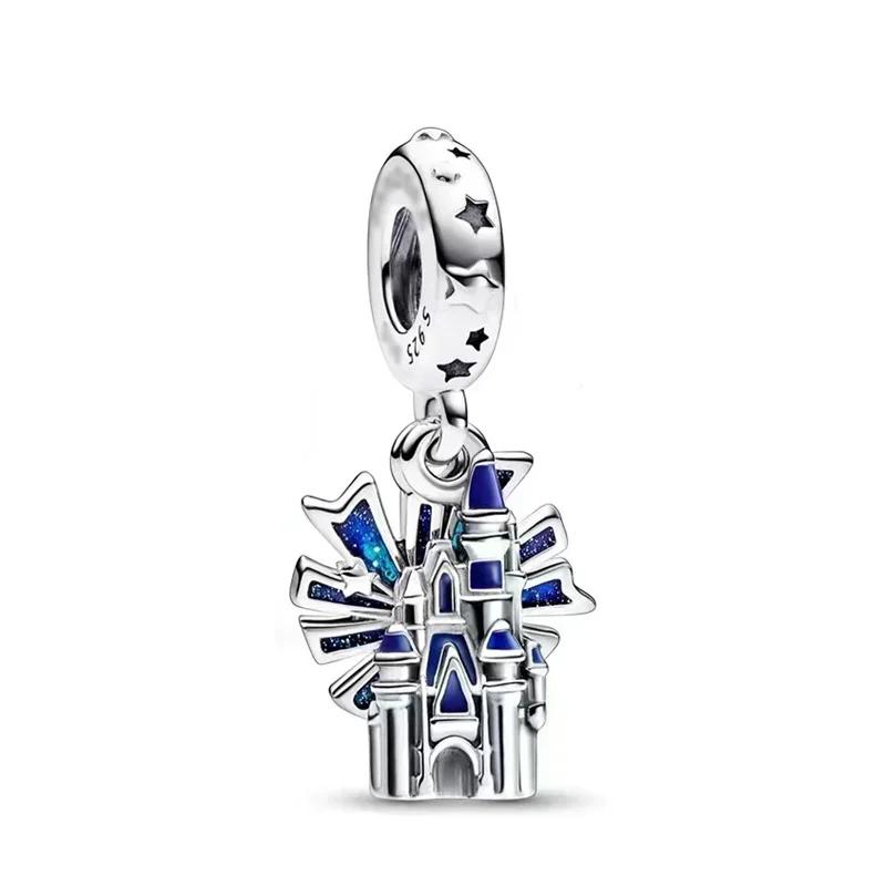 New Copper Architecture Castle Tower Ferris Wheel Charm Fit Original Pendant Bracelets Necklace Women Diy Jewelry