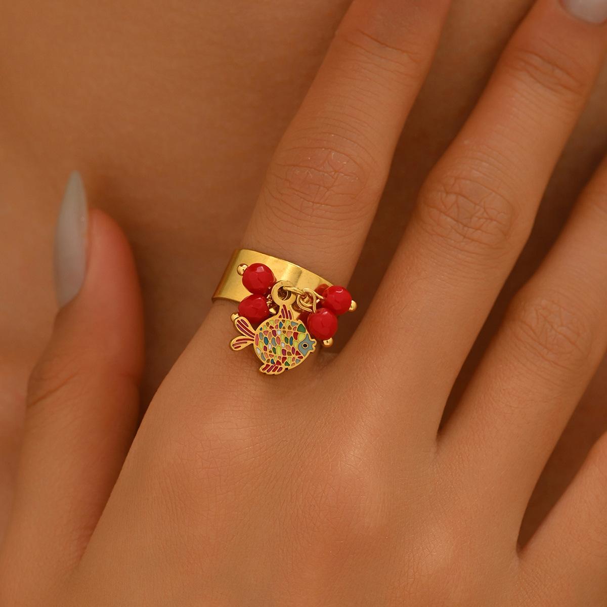 

2025 new style geometric women s ring versatile inlaid gemstone high-end design drip ring opening