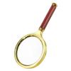 Magnifying Glass Wooden Handle 10x Magnification Zinc Alloy Frame Portable 155x70x15mm Handheld Reading Magnifier