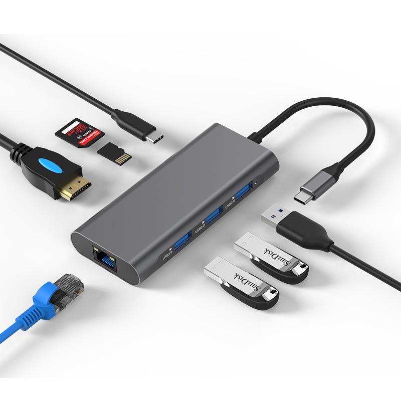 USB-C Hub: 4K HDMI, USB 3.0, Card Reader, Dock for Laptop/Tablet
