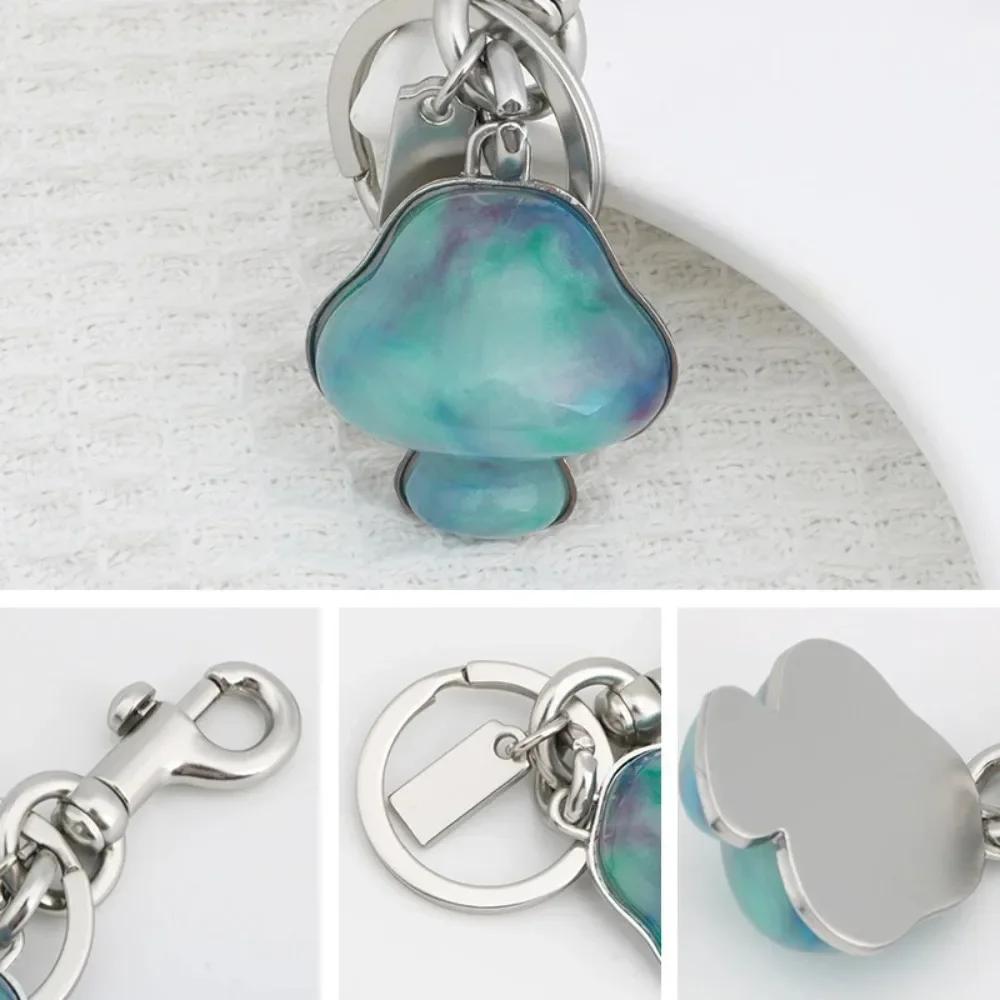 Mushroom-shaped Decorative Pendant Accessories for Coach Handbag Heart Shape Keychain Bags Attachment Parts Women's Gift