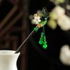 1Pc Petal Hairpin New Chinese Style Tassel Hairpin Fresh Wood Ancient Headwear Sandalwood Hairpin Tassel