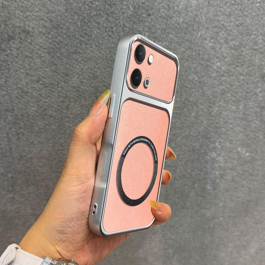 Upgraded Big Lens Protection Case for Vivo Y31d Luxury Leather Casing with Magnetic Ring