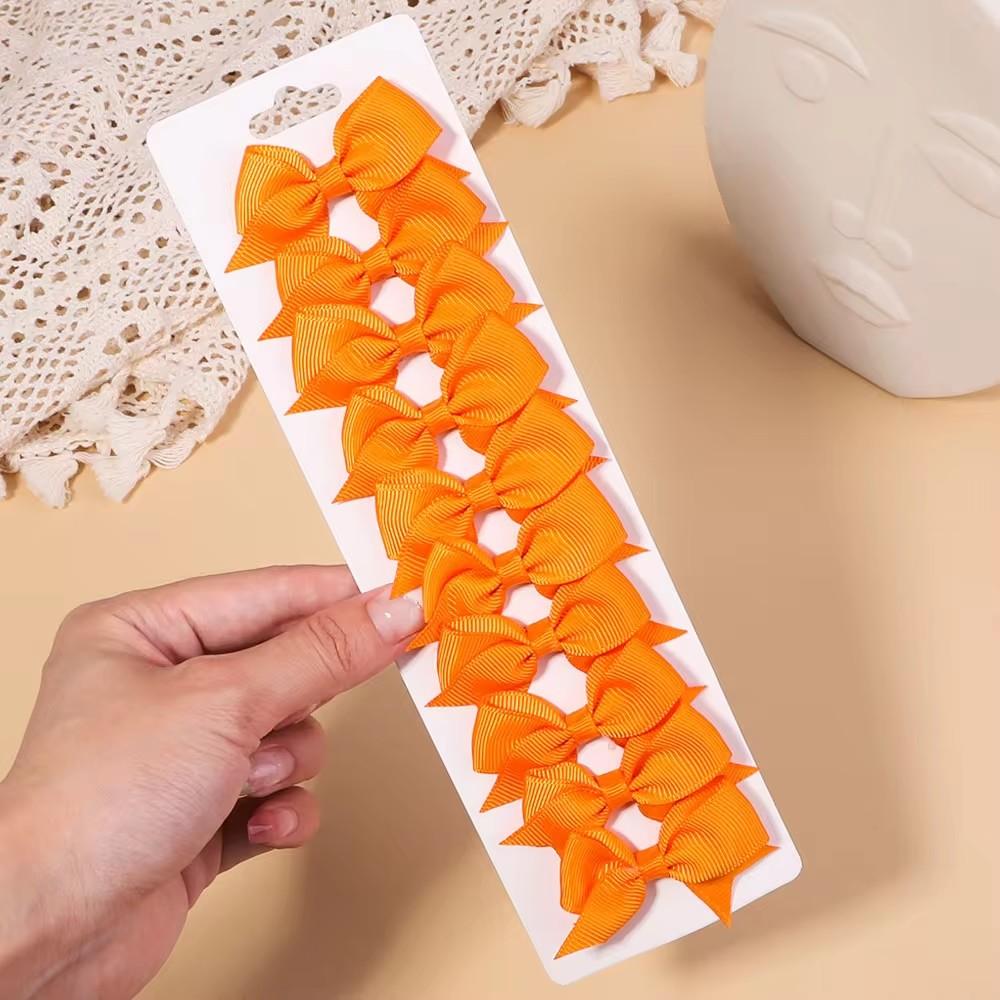 10 Stück/Los Kinder Einfarbiges Band Baby Schleifen Haarspangen für Babymädchen Handgemachte Schleife Haarnadel MiNi Haarspangen Haarschmuck