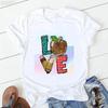 Hot Selling Women's Top Hot Selling Love Personality Pattern Printed Short-sleeved T-shirt Women Summer polyester fabric