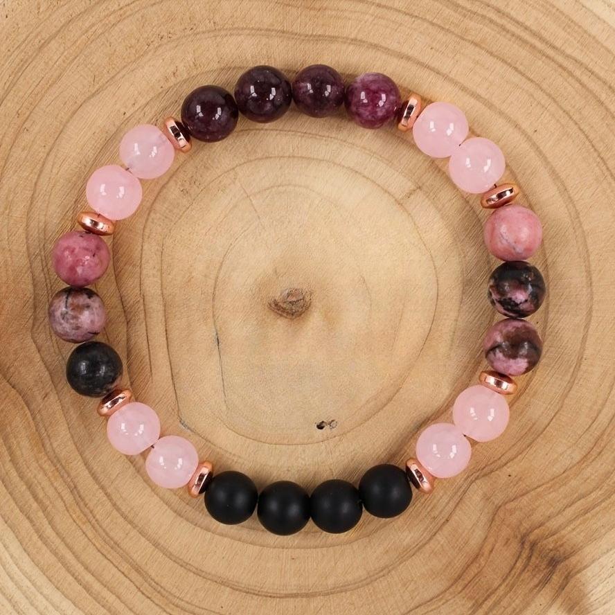 Natural gemstone Pomegranate Stone Bead Bracelet charm Women Garnet Charm Bangles Friendship Gift
