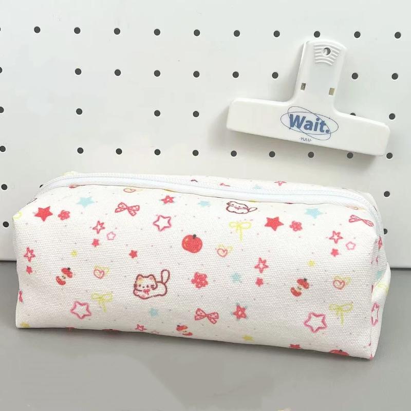 Cute Bow Pencil Box Cartoon Cat Large Capacity Pencil Case Multifunctional Storage Bag School Office Stationery Student Gifts
