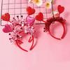 Banquet Prom Party Hairband Woman Valentines Headband Heart Tinsel Headband