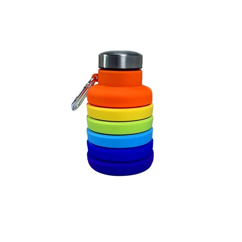 500ML Portable Silicone Water Bottle Retractable Folding Coffee Bottle Cups E Outdoor Travel Tools Collapsible Sport Bottles 200-500ml