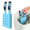 Adjustable silicone toilet tank cleaning stand,Hanging toilet cleaning box with hook Can collect residue from the toilet Prevent the baffle from