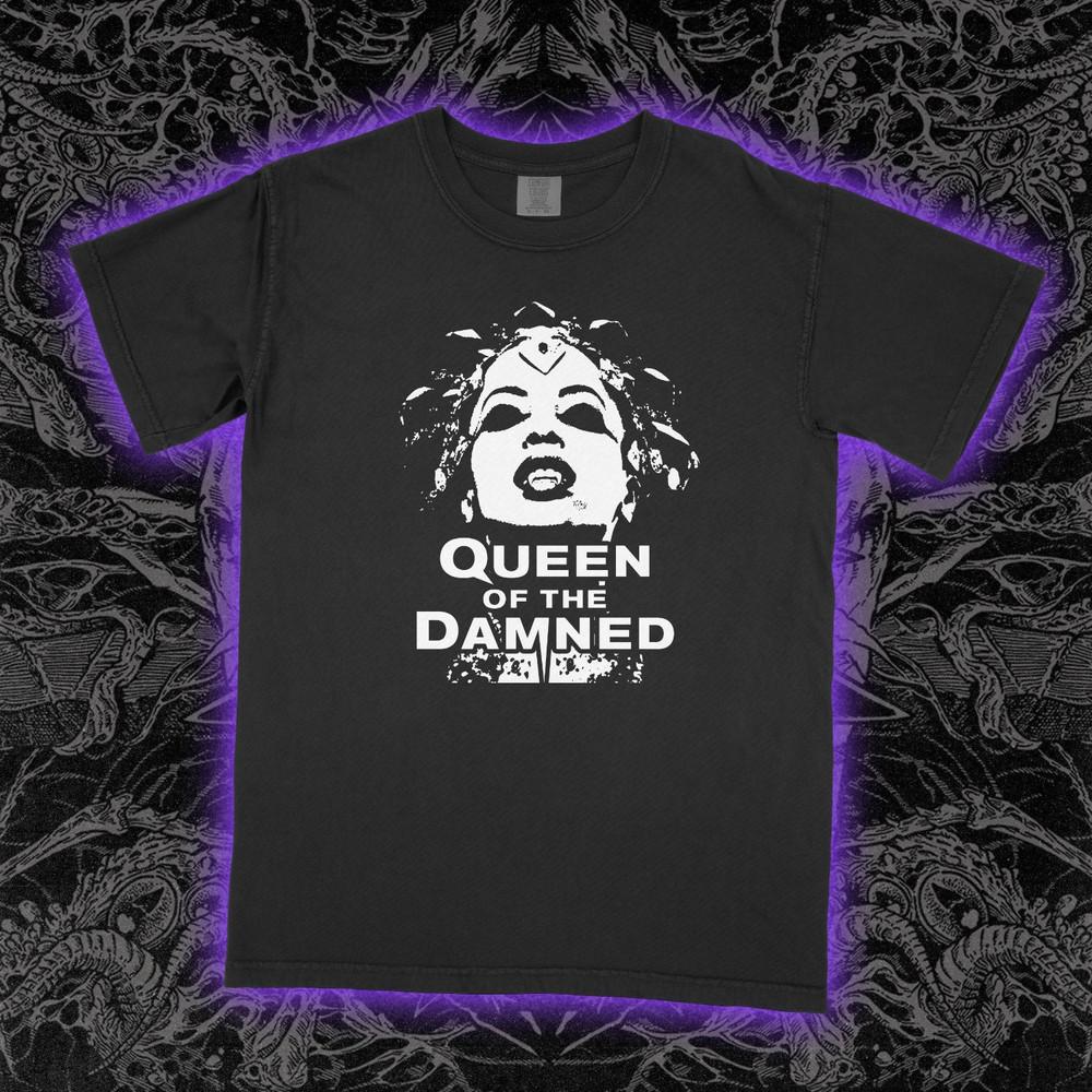 Queen of the Damned T-Shirt Aaliyah Lestat Gothic Horror Vampire Movie Tee S-5XL