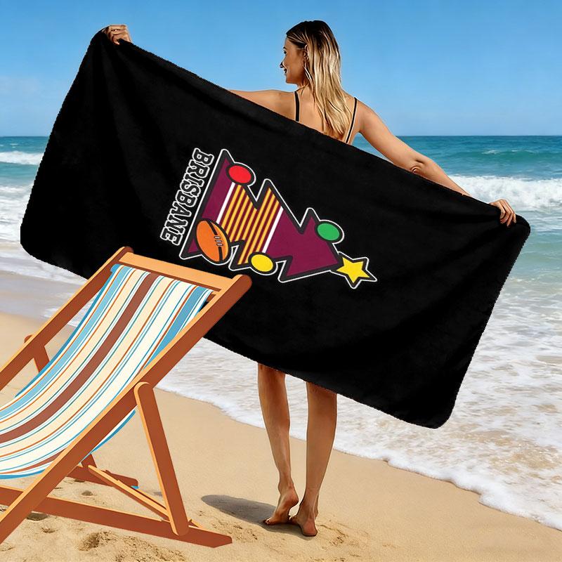 Broncos Strong Print Beach Towel, Large Soft Quick Dry Towel for Beach Camping Swimming