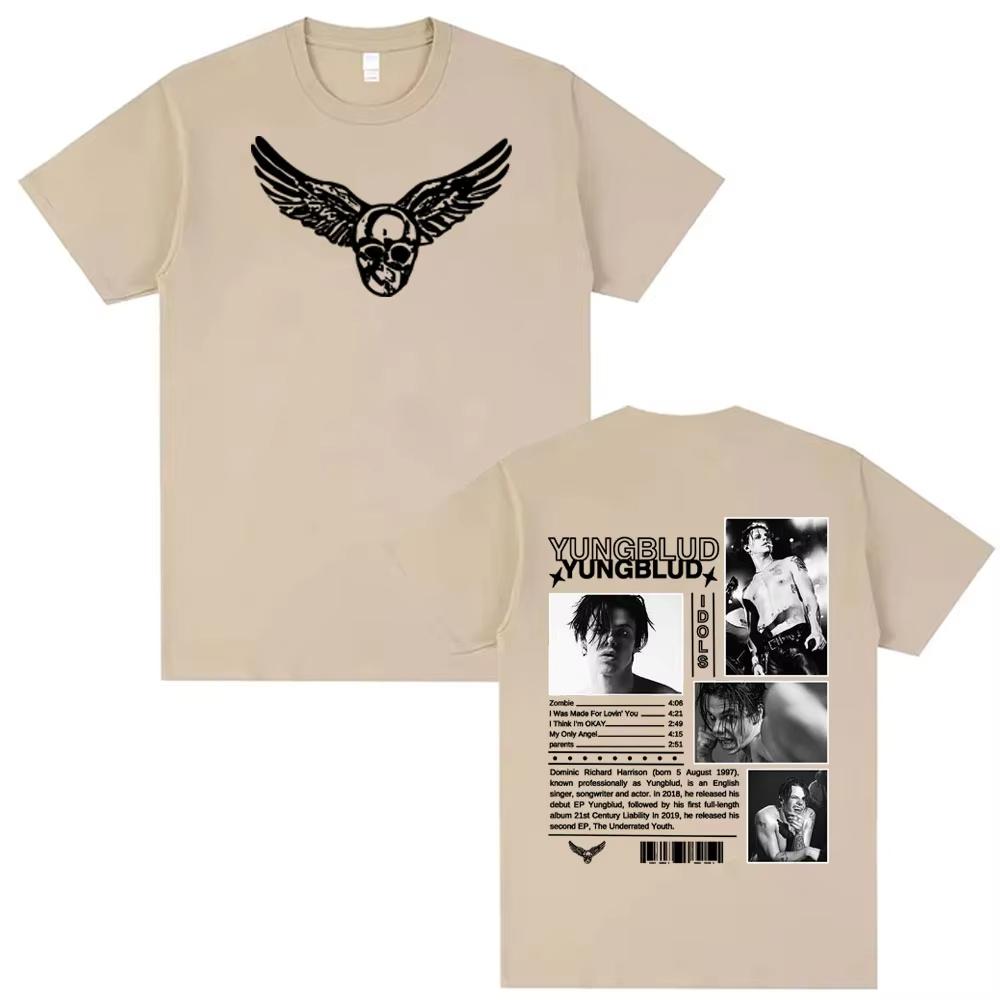Singer Yungblud IDOLS Album Tour 2025 Cover TShirts Men Women Fashion Harajuk Hip Hop T Shirt Casual Hot Sale T-shirt Streetwear