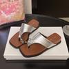 Thick-soled heel cover toe cool slippers women's summer wear 2025 new models with skirts beach sandals flip-flops