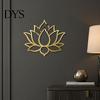 Acrylic Lotus Mirror Wall Sticker Sticker, Flower Decal, Zen Style Chinese Ornament Self Adhesive Decoration for Living Room Bedroom Yoga Studio