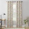 Flowers Foliage Texture Curtains for Bedroom Living Room Window Curtain Treatments Blinds Kitchen Home Decor Drapes