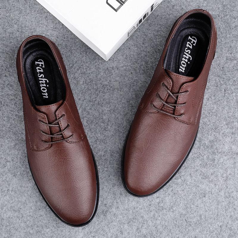 

37-45 размеры повседневные, модные и универсальные молодежные кожаные туфли из натуральной кожи на мягкой подошве со шнуровкой 41 коричневый