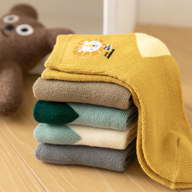 Animal Terry Socks Children'S Cartoon Socks Boys And Girls Stockings Piled Thickened Thermal Tube Socks