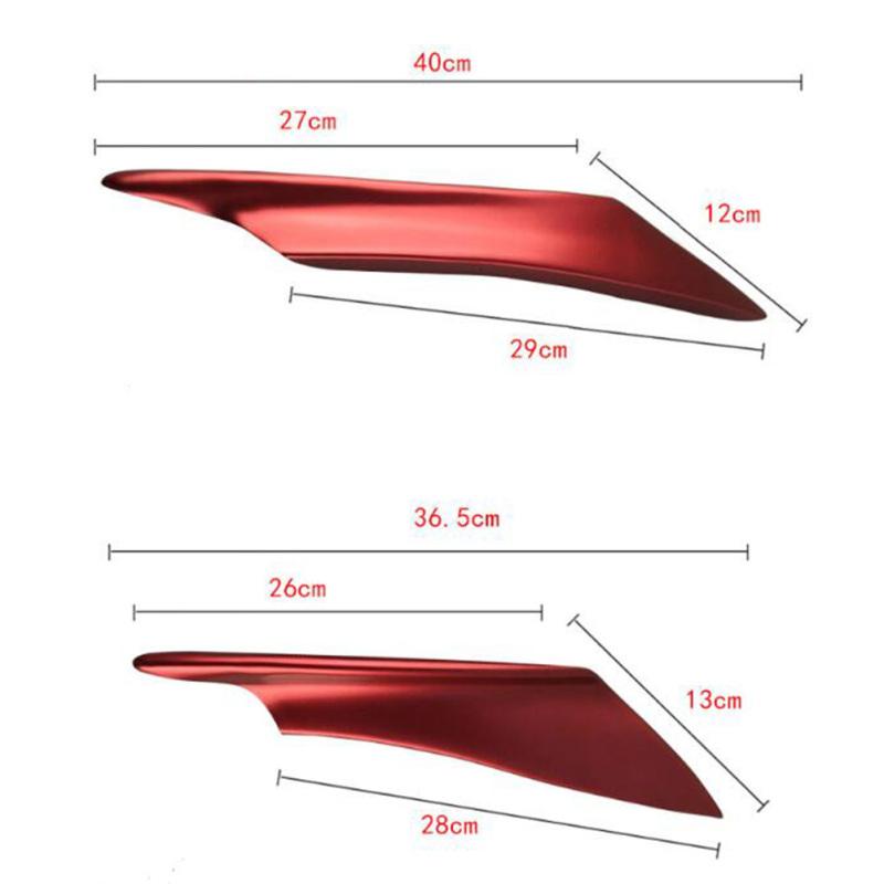 4Pcs Car Front Bumper Canard Lip Splitter Fin Body Spoiler Universal Modified Decoration