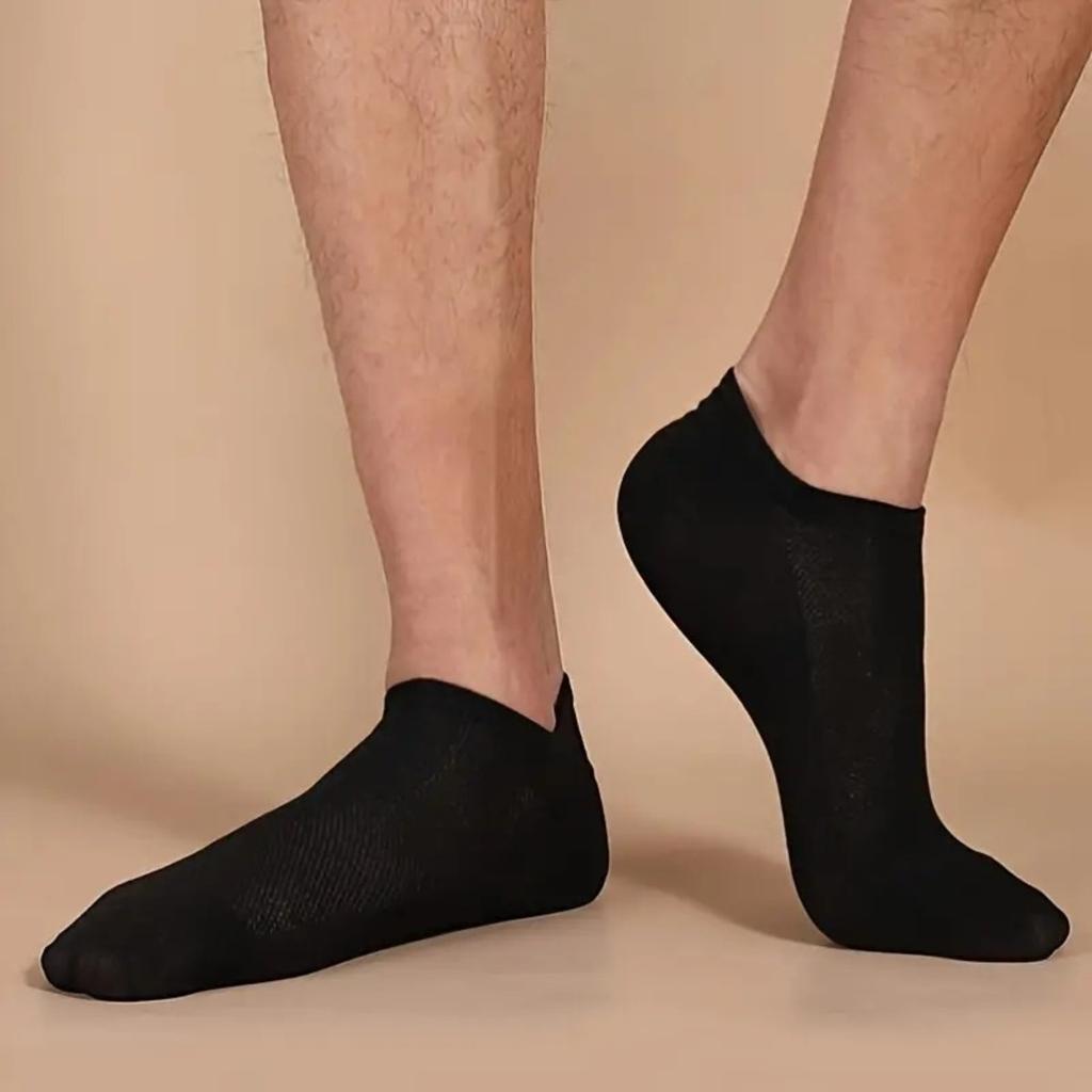 10/20 Pairs of Socks for Men and Women, Black and White Gray Short Socks, No Wash, Odor Proof, Sweat Absorbing, Summer Thin Boat Socks